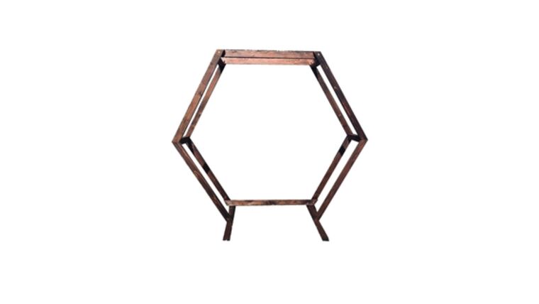Double Wooden Hexagon Arch | Rental Double Wooden Hexagon Arch | Rental