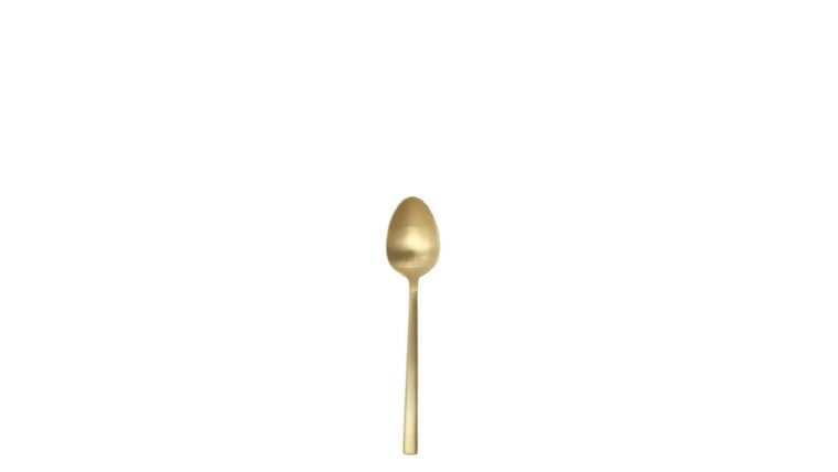 Arezzo Brushed Gold Dessert Spoon | Rental Arezzo Brushed Gold Dessert Spoon | Rental