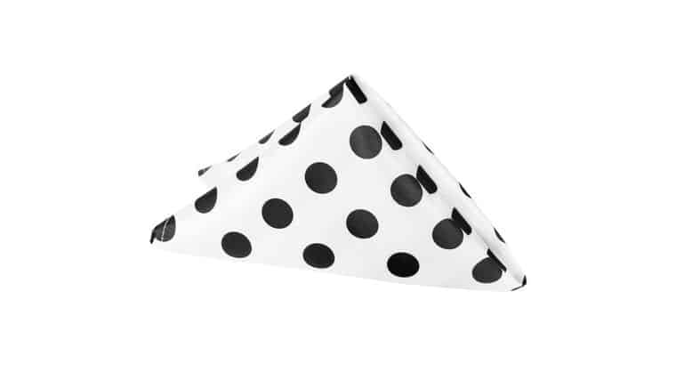 Satin | Polka Dot 20″x20″ Satin Napkin – Black & White | Rental Satin | Polka Dot 20″x20″ Satin Napkin – Black & White | Rental