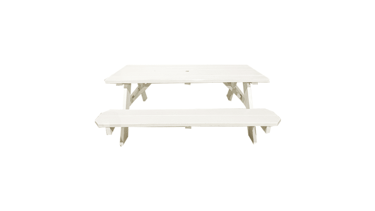 Picnic Table | 6′ | White | Rental Picnic Table | 6′ | White | Rental
