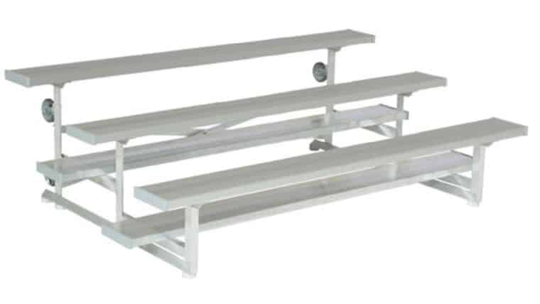 3 Row Tip N Roll Portable Aluminum Bleacher (Seats 15*) – 7.5′ | Rental