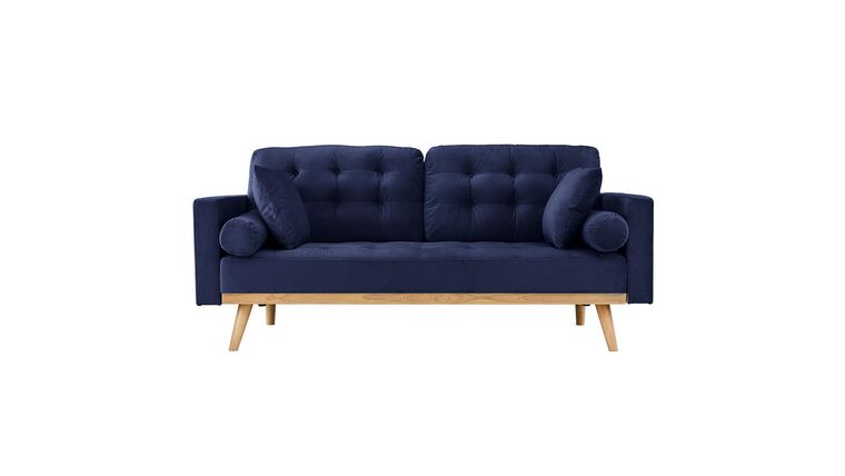 Navy Blue Misty Mid Century Modern Tufted Velvet Sofa | Rental Navy Blue Misty Mid Century Modern Tufted Velvet Sofa | Rental
