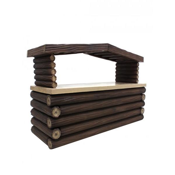 10′ Log Fronted Bar | Rental 10′ Log Fronted Bar | Rental