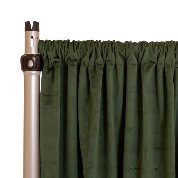 Fire Velvet (IFR) Drape w/ Sewn Rod Pocket – Emerald | Rental
