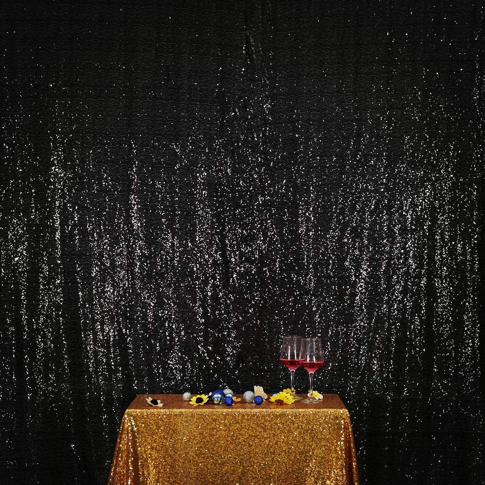Drapery – Sequin – Black Sequin Curtain Backdrop – 8′ x 8′ | Rental Drapery – Sequin – Black Sequin Curtain Backdrop – 8′ x 8′ | Rental
