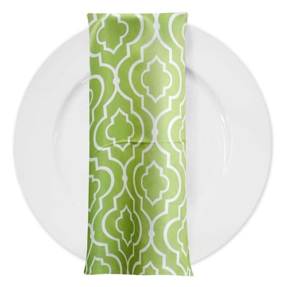 Gatsby Print (Lamour) Table Napkin in Avocado | Rental Gatsby Print (Lamour) Table Napkin in Avocado | Rental
