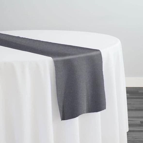 Premium Poly (Poplin) Table Runner in Charcoal 1480 | Rental