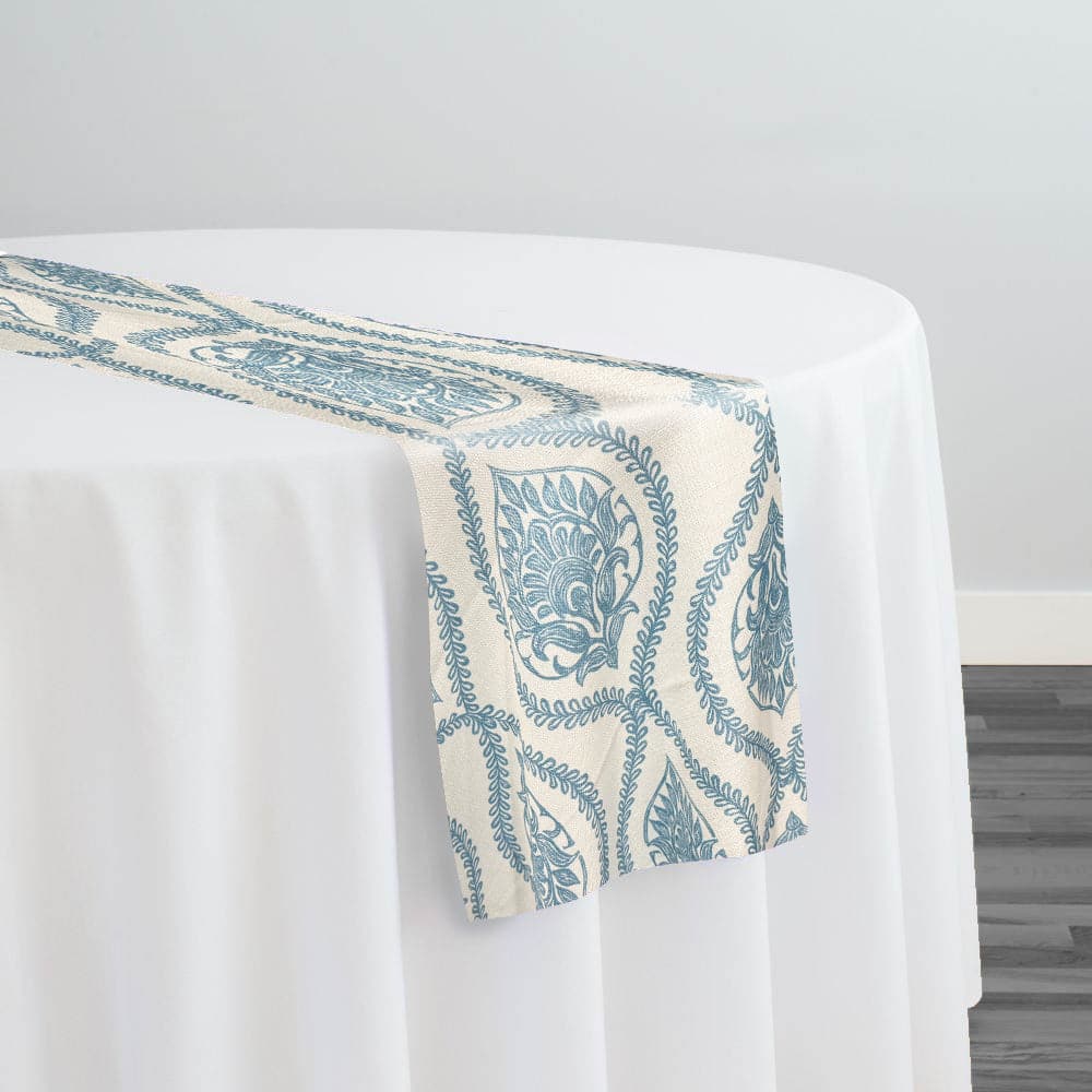 Mayfair (Slub Print) Table Runner in Copen Perry | Rental Mayfair (Slub Print) Table Runner in Copen Perry | Rental
