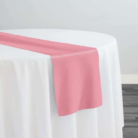 Premium Poly (Poplin) Table Runner in Coral 1202 | Rental