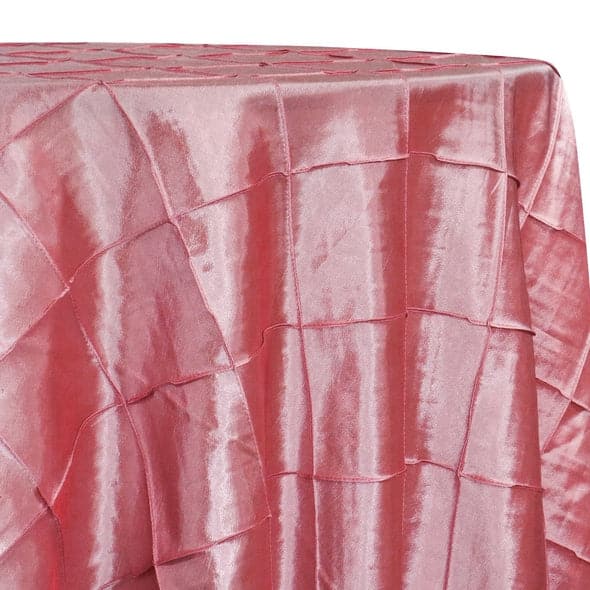 4″ Pintuck Taffeta Table Linen in Coral 131 | Rental