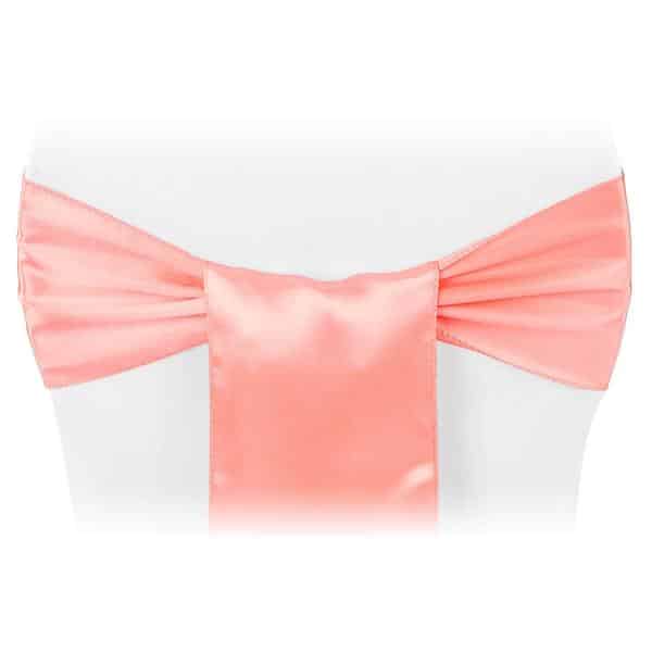 Sleek Satin Sash 6″ x 108″ – Coral | Rental