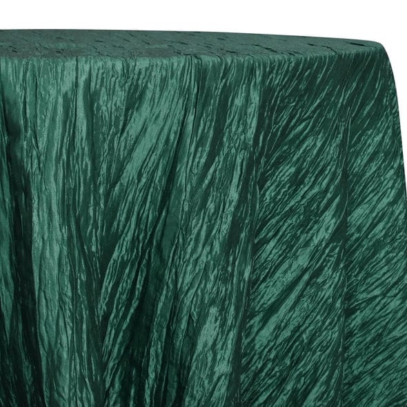 Accordion Taffeta Table Linen in Hunter Green | Rental Accordion Taffeta Table Linen in Hunter Green | Rental