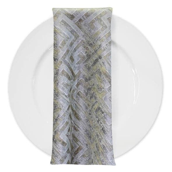 Gio Jacquard Table Napkin in Ivory | Rental