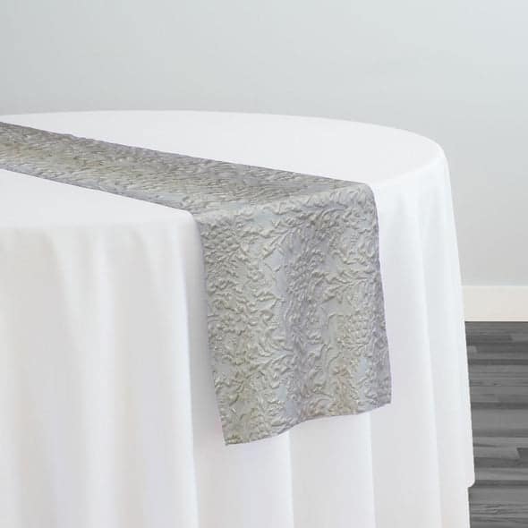 Lucia Jacquard Table Runner in Ivory | Rental Lucia Jacquard Table Runner in Ivory | Rental