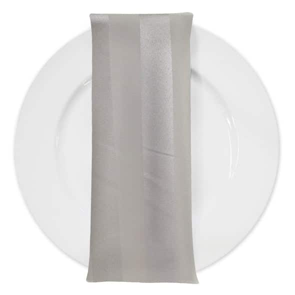 Imperial Stripe Table Napkin in Ivory | Rental
