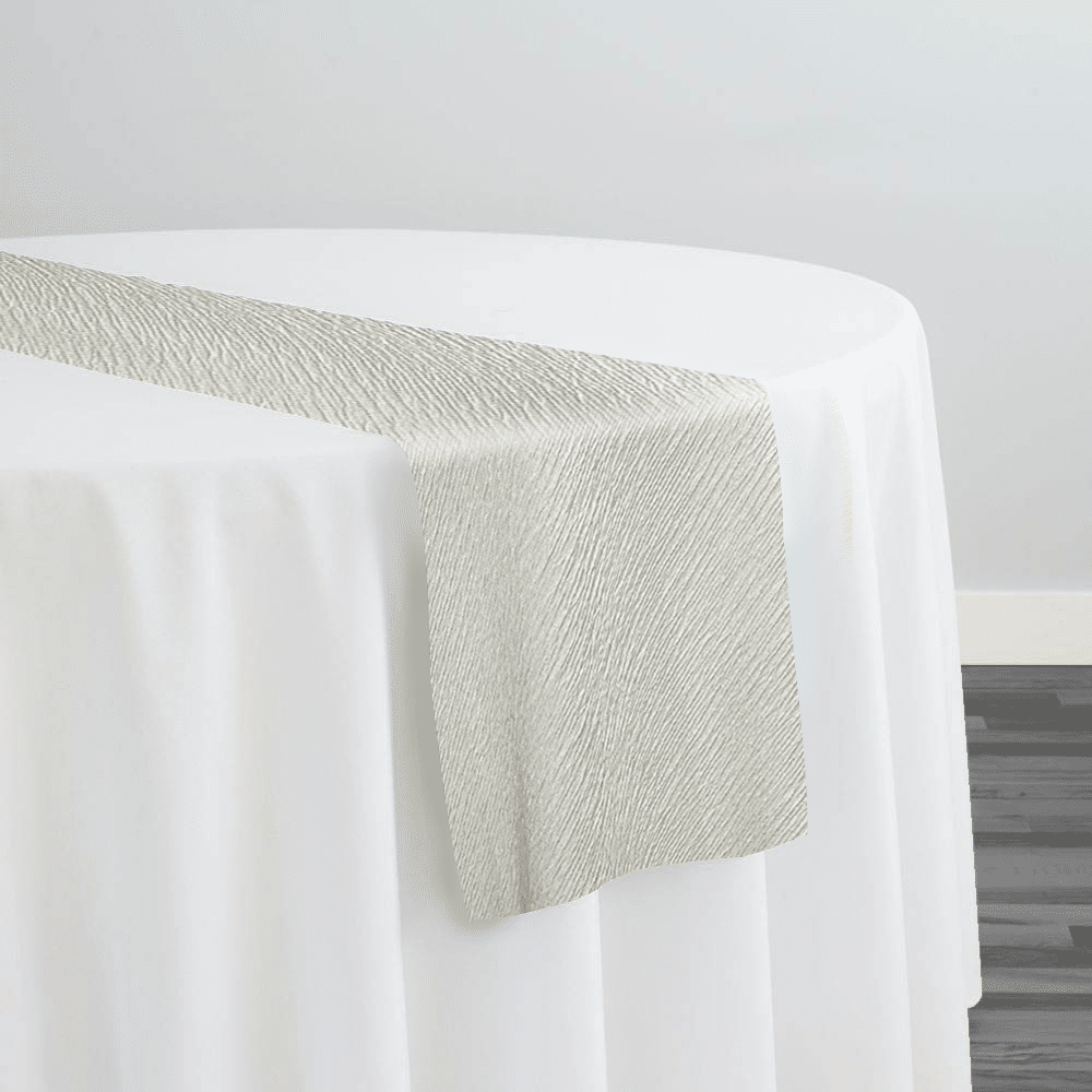 Bella Crepe Table Runner in Ivory | Rental Bella Crepe Table Runner in Ivory | Rental