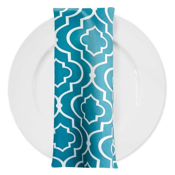 Gatsby Print (Lamour) Table Napkin in Jade | Rental