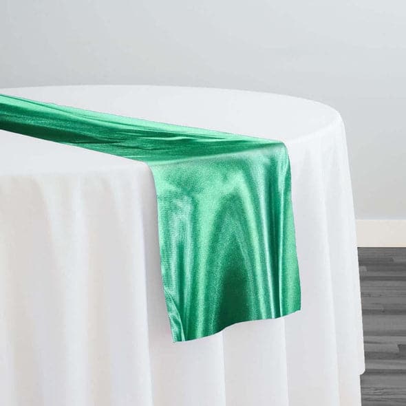Bridal Satin Table Runner in Kelly Green 116 | Rental Bridal Satin Table Runner in Kelly Green 116 | Rental