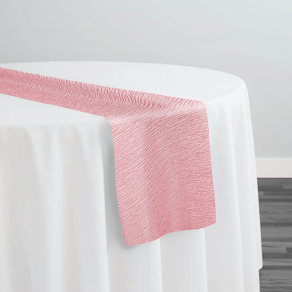 Bella Crepe Table Runner in Pink | Rental Bella Crepe Table Runner in Pink | Rental