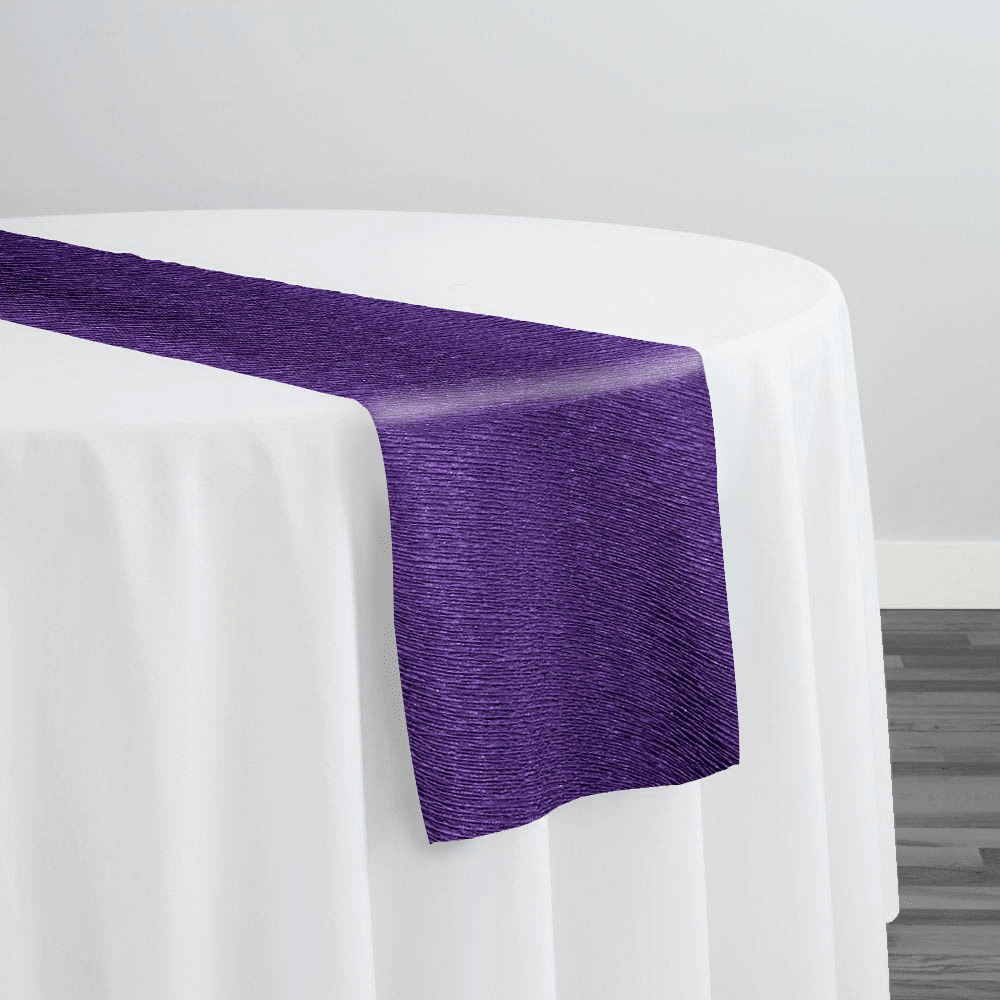 Bella Crepe Table Runner in Purple | Rental Bella Crepe Table Runner in Purple | Rental
