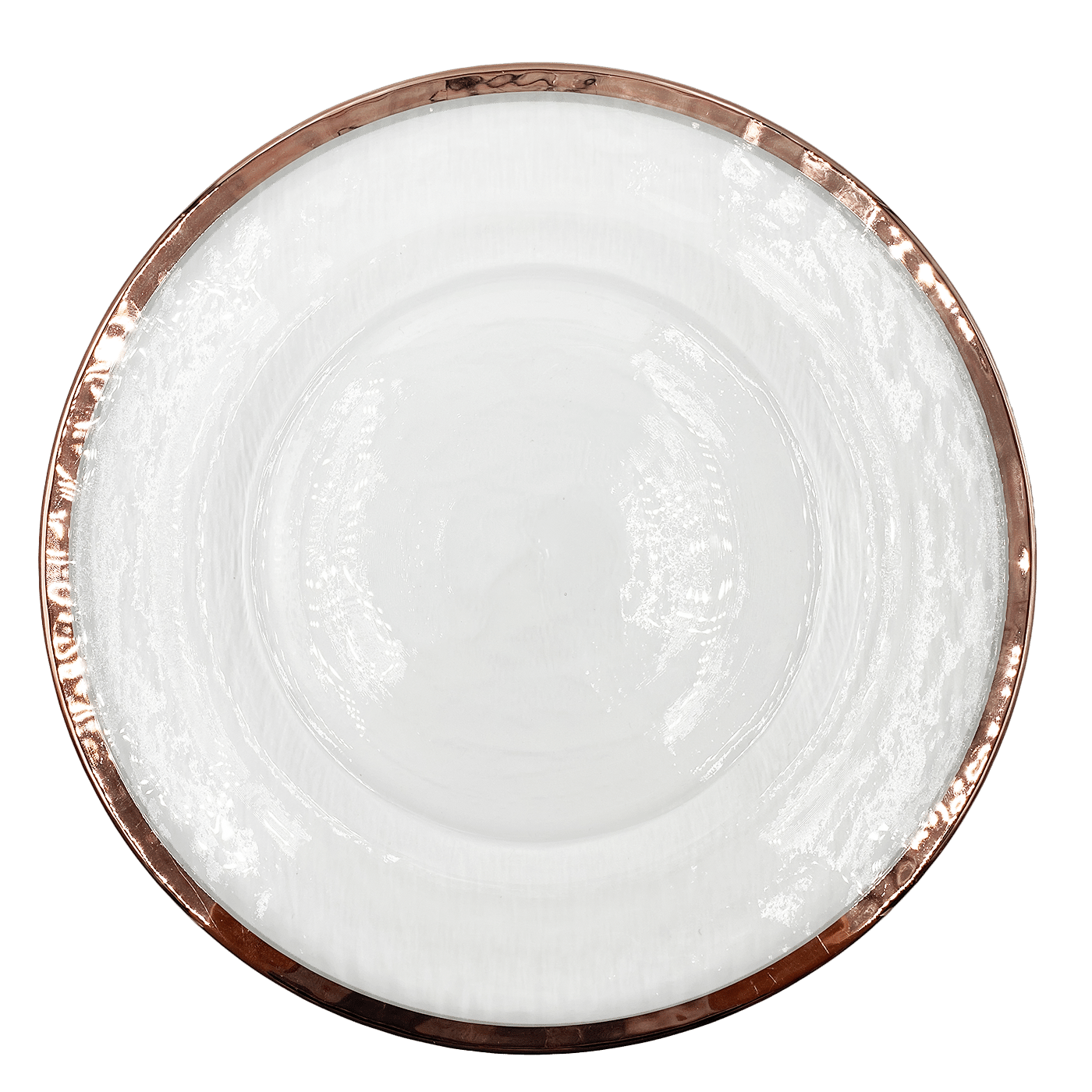 Halo – Glass Charger Plate in Rose Gold (Item # 0212) | Rental Halo – Glass Charger Plate in Rose Gold (Item # 0212) | Rental