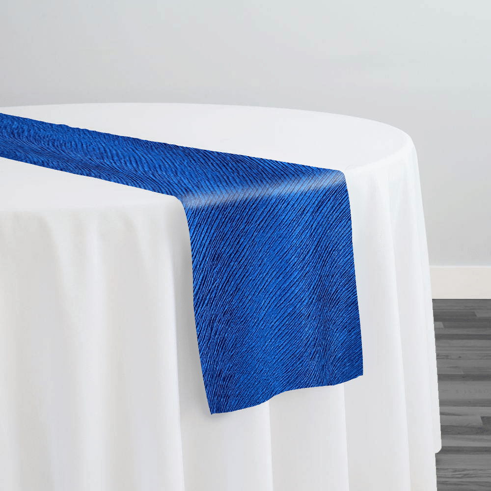 Bella Crepe Table Runner in Royal | Rental Bella Crepe Table Runner in Royal | Rental