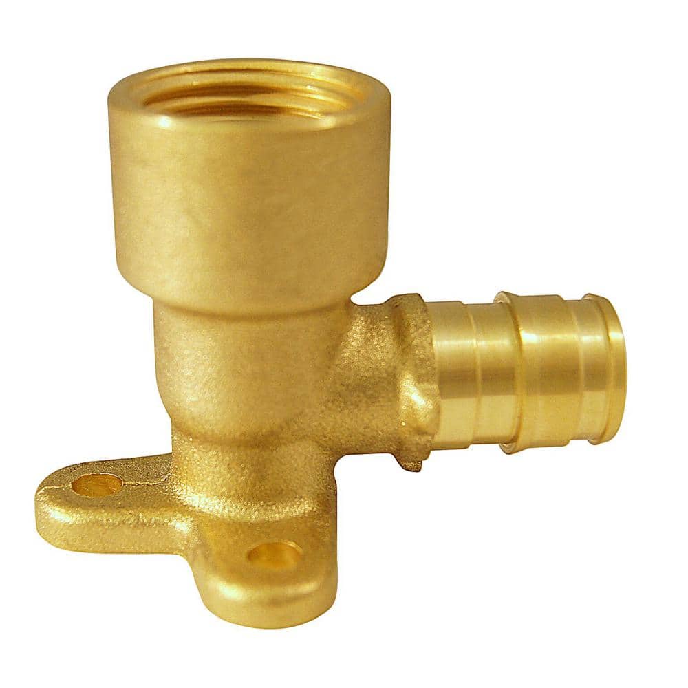 Apollo — 1/2 in. Brass PEX-A Expansion Barb x 1/2 in. Female Pipe Thread Adapter 90-Degree Drop-Ear Elbow | Rental Apollo — 1/2 in. Brass PEX-A Expansion Barb x 1/2 in. Female Pipe Thread Adapter 90-Degree Drop-Ear Elbow | Rental