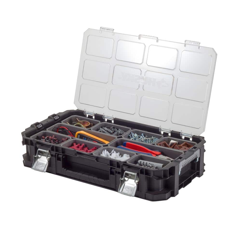 Husky — Connect Stackable Portable Heavy Duty Lightweight 10-Compartment Small Tool and Parts Organizer | Rental Husky — Connect Stackable Portable Heavy Duty Lightweight 10-Compartment Small Tool and Parts Organizer | Rental