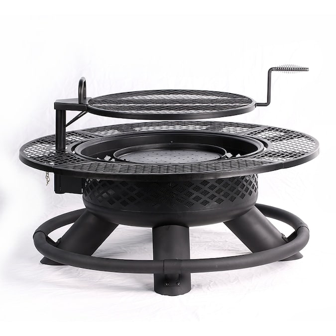 Fire Pit – Big Horn 47.24-in W Black Steel Wood-Burning Fire Pit | Rental Fire Pit – Big Horn 47.24-in W Black Steel Wood-Burning Fire Pit | Rental