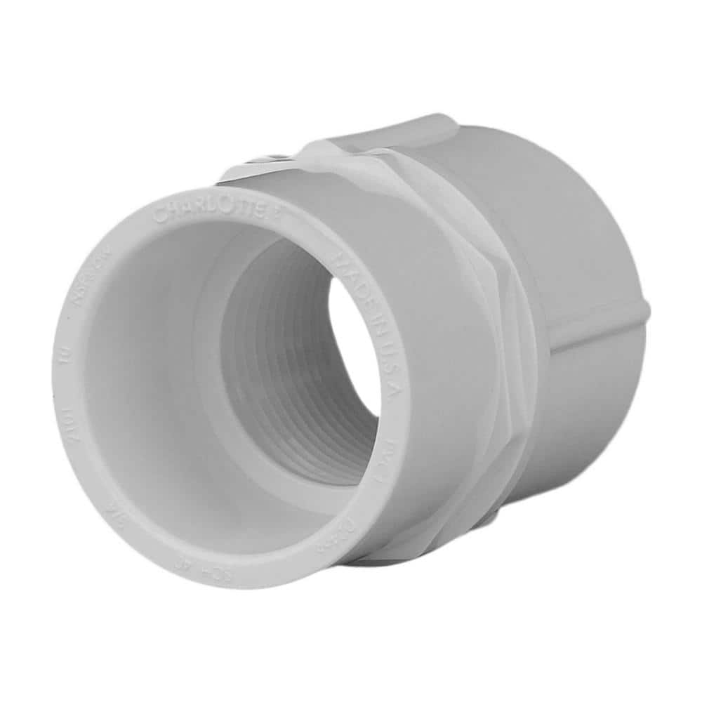 Charlotte Pipe — 3/4 in. PVC Schedule 40 Female S x FPT Adapter | Rental Charlotte Pipe — 3/4 in. PVC Schedule 40 Female S x FPT Adapter | Rental