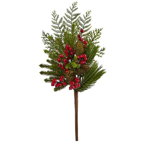 26” Mixed Pine, Pinecone and Berry Artificial Plant | Rental 26” Mixed Pine, Pinecone and Berry Artificial Plant | Rental