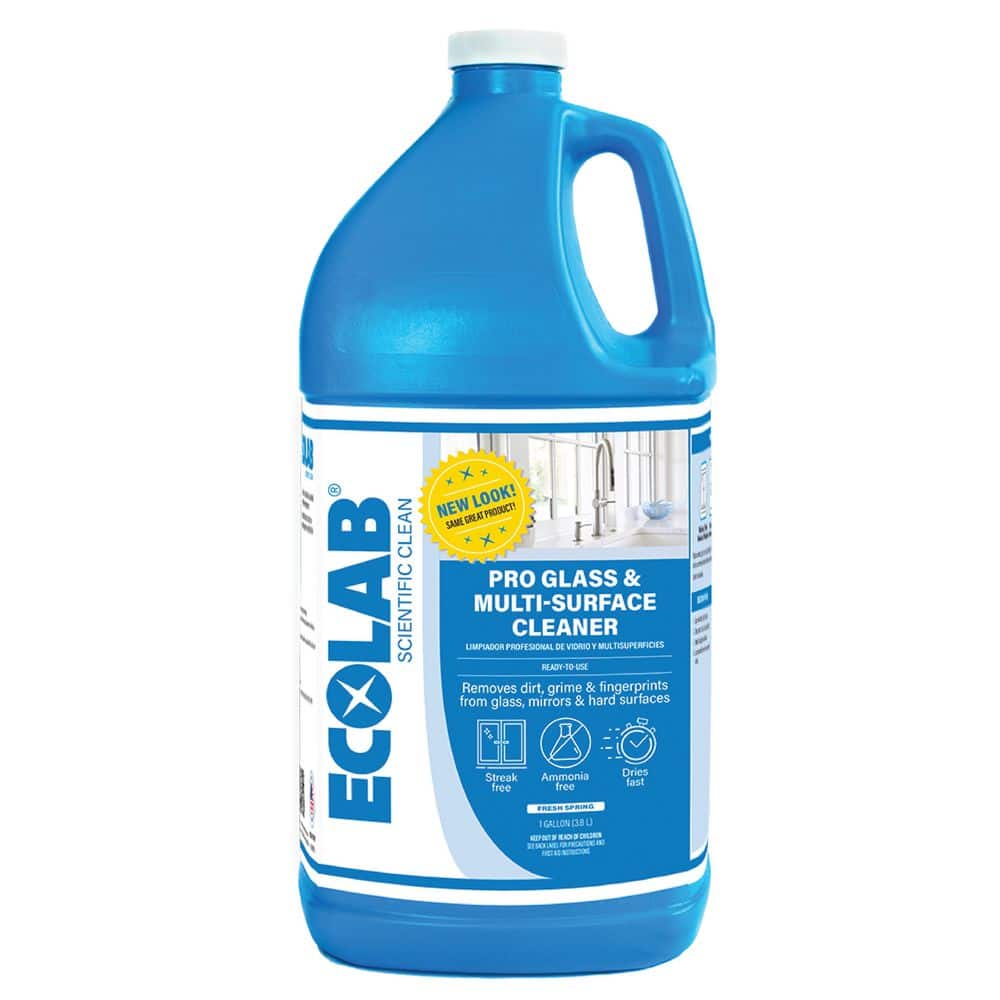 ECOLAB — 1 Gal. Ammonia-Free Pro Glass Cleaner and Multi-Surface Cleaner Spray Bottle for Windows and Mirrors | Rental ECOLAB — 1 Gal. Ammonia-Free Pro Glass Cleaner and Multi-Surface Cleaner Spray Bottle for Windows and Mirrors | Rental