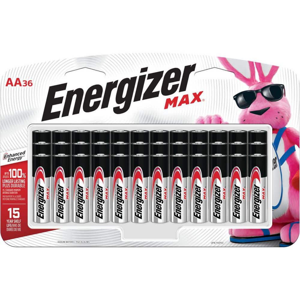 Energizer — MAX AA Batteries (36-Pack), Double A Alkaline Batteries | Rental Energizer — MAX AA Batteries (36-Pack), Double A Alkaline Batteries | Rental