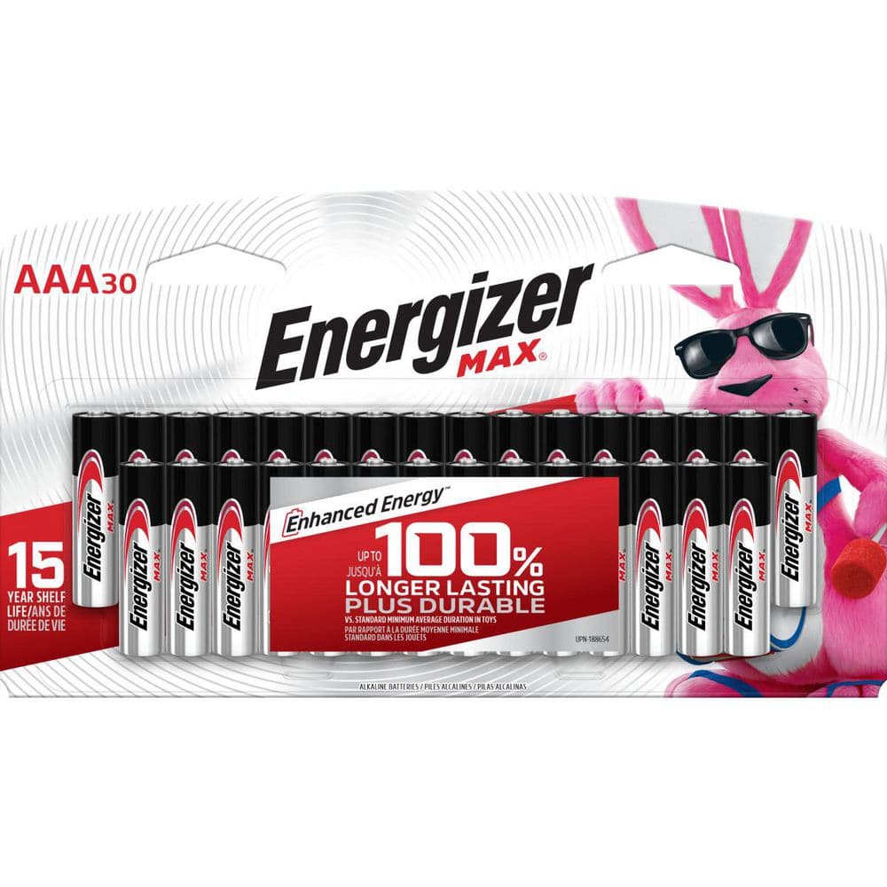 Energizer — MAX AAA Batteries (30-Pack), Triple A Alkaline Batteries | Rental Energizer — MAX AAA Batteries (30-Pack), Triple A Alkaline Batteries | Rental