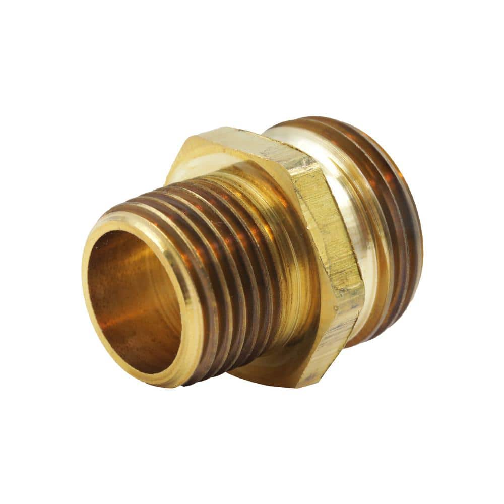 Everbilt — 3/4 in. MHT x 1/2 in. MIP Brass Adapter Fitting | Rental Everbilt — 3/4 in. MHT x 1/2 in. MIP Brass Adapter Fitting | Rental