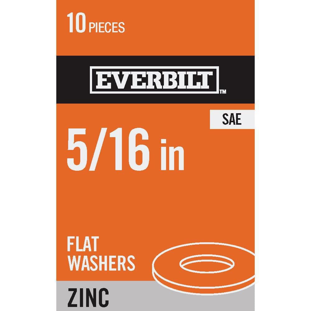 Everbilt — 5/16 in. Zinc Flat Washer (10-Pack) | Rental Everbilt — 5/16 in. Zinc Flat Washer (10-Pack) | Rental