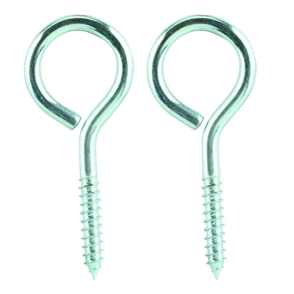 Everbilt — 1 in. x 3-1/2 in. Zinc-Plated Screw Eye (2-Pack) | Rental Everbilt — 1 in. x 3-1/2 in. Zinc-Plated Screw Eye (2-Pack) | Rental