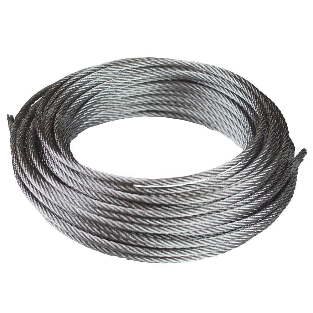 Everbilt — 1/8 in. x 50 ft. Galvanized Uncoated Steel Wire Rope | Rental Everbilt — 1/8 in. x 50 ft. Galvanized Uncoated Steel Wire Rope | Rental
