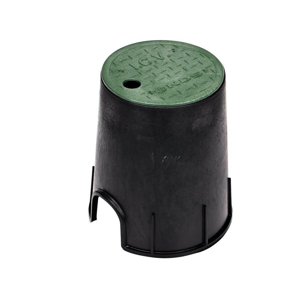 NDS — 6 in. Round Valve Box and Cover, Black Box, Green ICV Cover | Rental NDS — 6 in. Round Valve Box and Cover, Black Box, Green ICV Cover | Rental