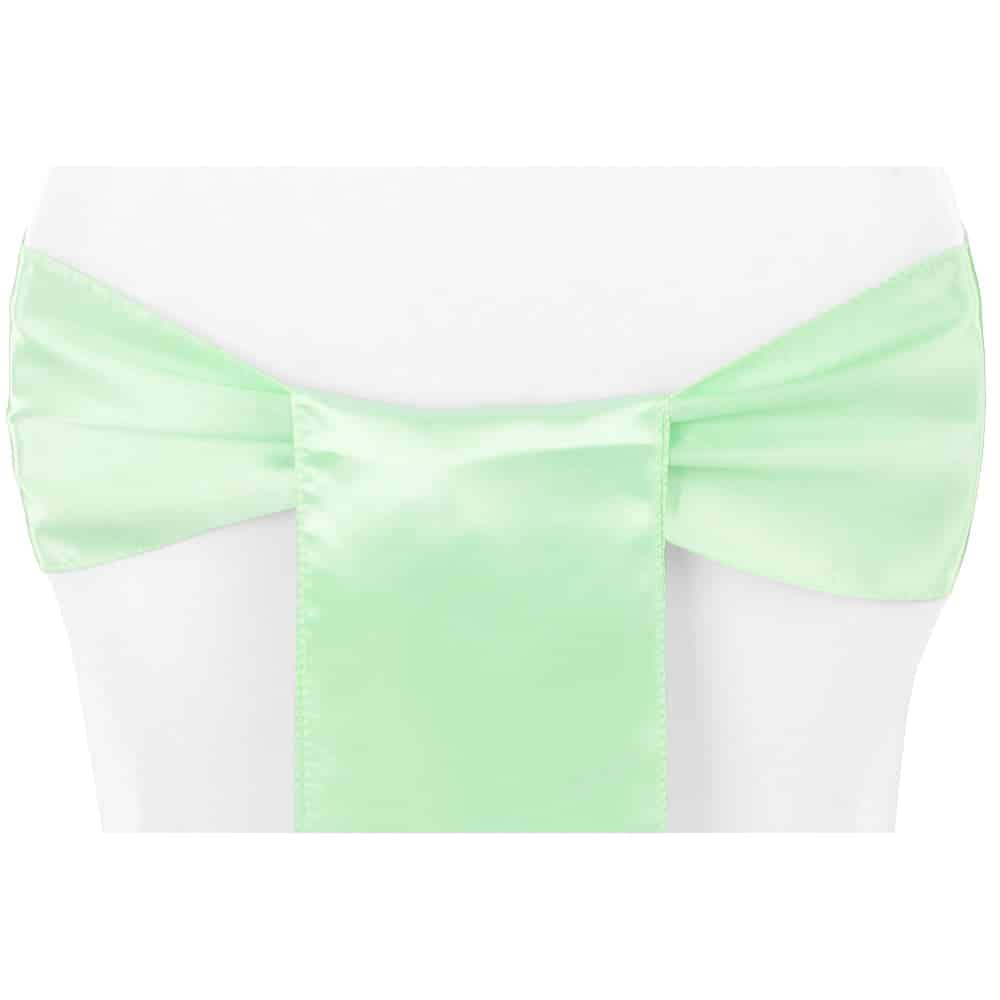 Standard Satin Chair Sash – Mint Green | Rental Standard Satin Chair Sash – Mint Green | Rental