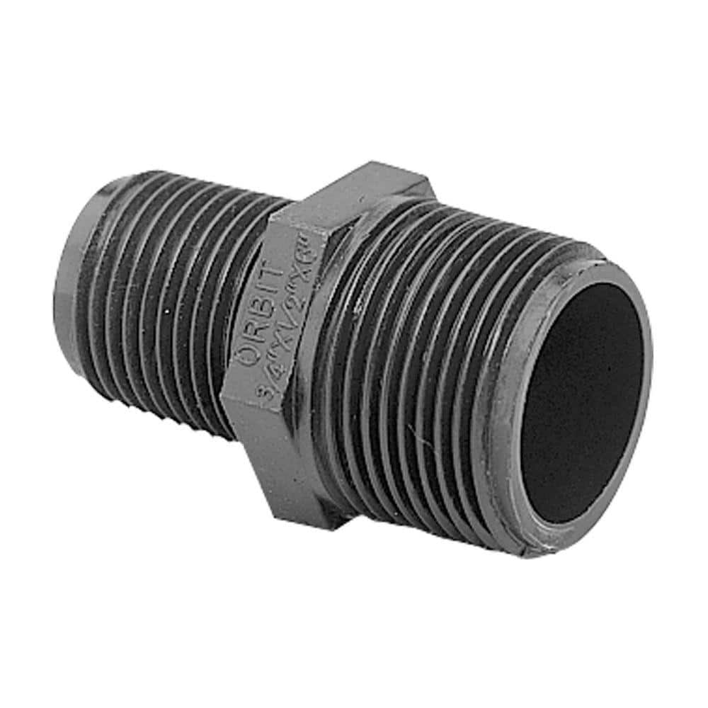 Orbit — 1/2 in. x 3/4 in. MNPT Poly Adapter | Rental Orbit — 1/2 in. x 3/4 in. MNPT Poly Adapter | Rental