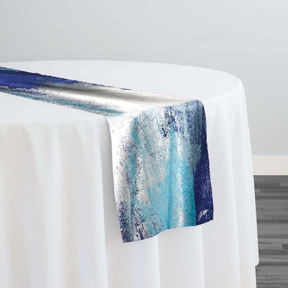 Element Jacquard Table Runner in Turquoise | Rental Element Jacquard Table Runner in Turquoise | Rental