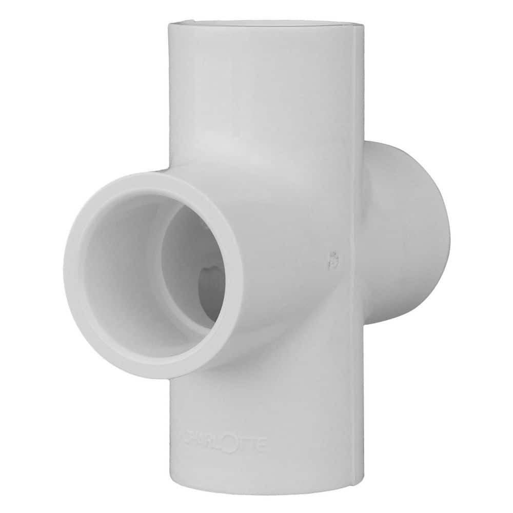 Charlotte Pipe — 3/4 in. PVC Schedule 40 S x S x S x S Cross | Rental Charlotte Pipe — 3/4 in. PVC Schedule 40 S x S x S x S Cross | Rental