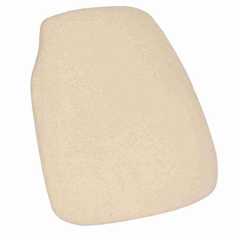 Ivory 1.75″ Thick Fabric Panel Back Chiavari Chair Cushion and SlipNot™ Technology | Rental