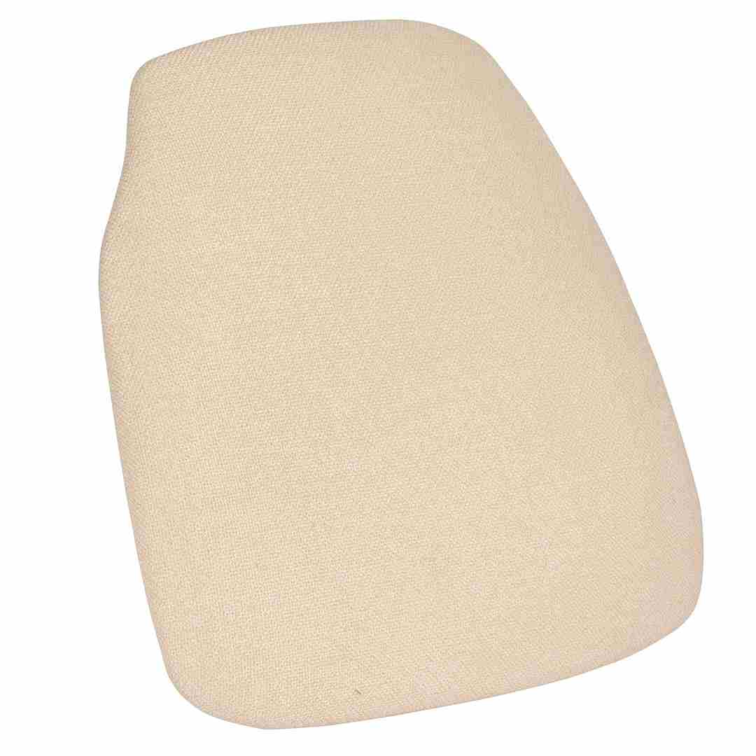 ivory 175 thick fabric panel back chiavari chair cushion and slipnot