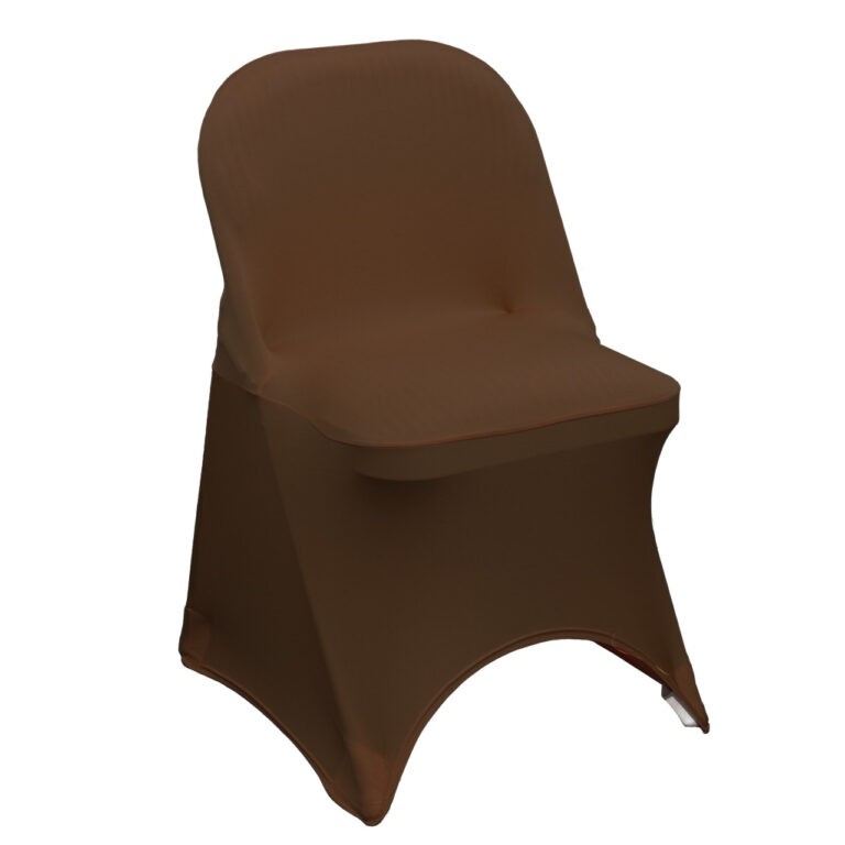 Stretch Spandex Folding Chair Cover Chocolate Brown | Rental Stretch Spandex Folding Chair Cover Chocolate Brown | Rental