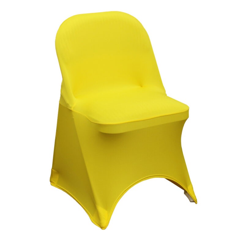 Stretch Spandex Folding Chair Cover Yellow | Rental Stretch Spandex Folding Chair Cover Yellow | Rental
