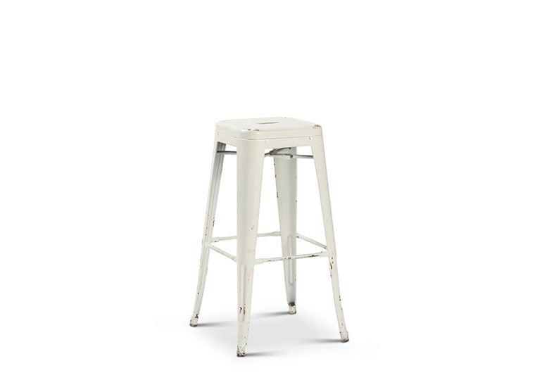 White Industrial Elio Bar Stool | Rental White Industrial Elio Bar Stool | Rental