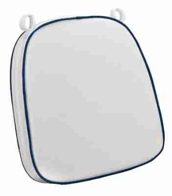 white with navy blue piping 25 thick chair cushion worlds best cushions 1